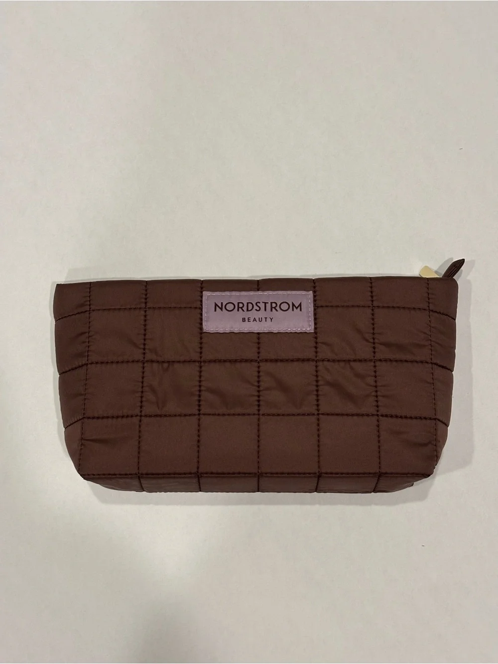 Nordstrom Beauty Quilted Cosmetic Pouch in Brown